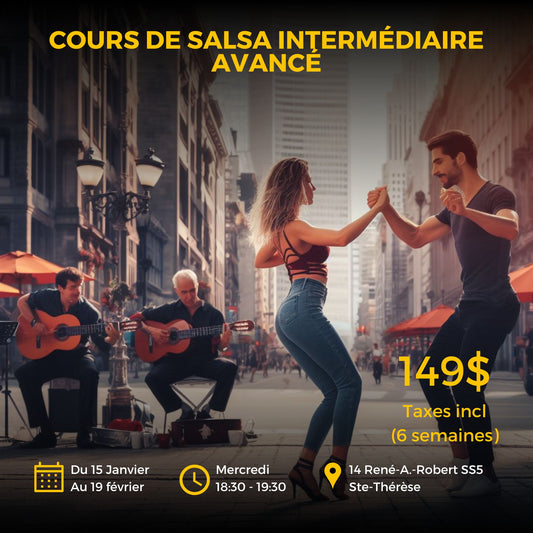 Cours de danse latine salsa à Ste-Thérèse le mercredi soir